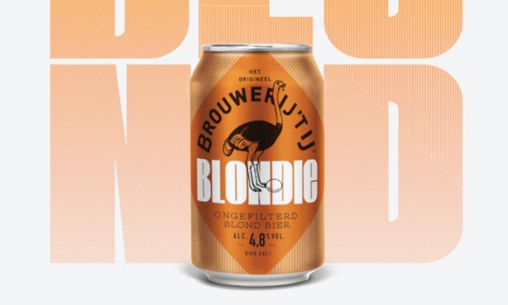 Blondie op blik van Brouwerij 't IJ Blondie op blik van Brouwerij 't IJ